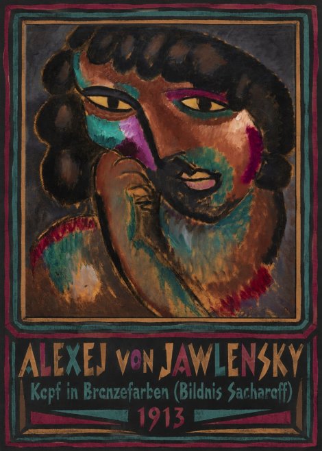 Alexej von Jawlensky Kopf in Bronzefarben (Bildnis Sacharoff) No3 - Juliste