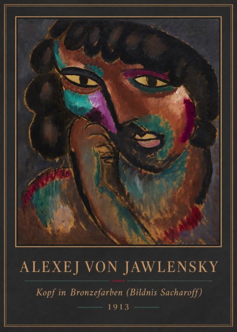 Alexej von Jawlensky Kopf in Bronzefarben (Bildnis Sacharoff) No4 - Juliste