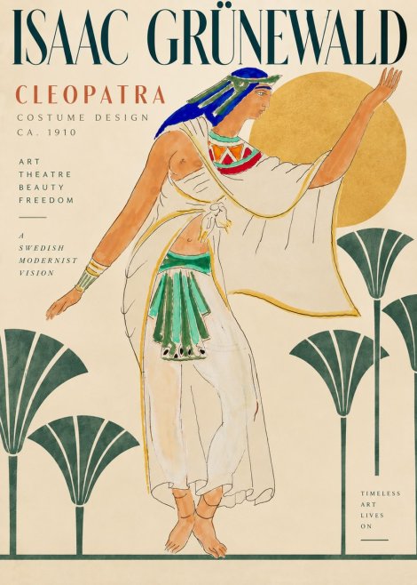 Isaac Grünewald Cleopatra - Costume Design No6 - Juliste