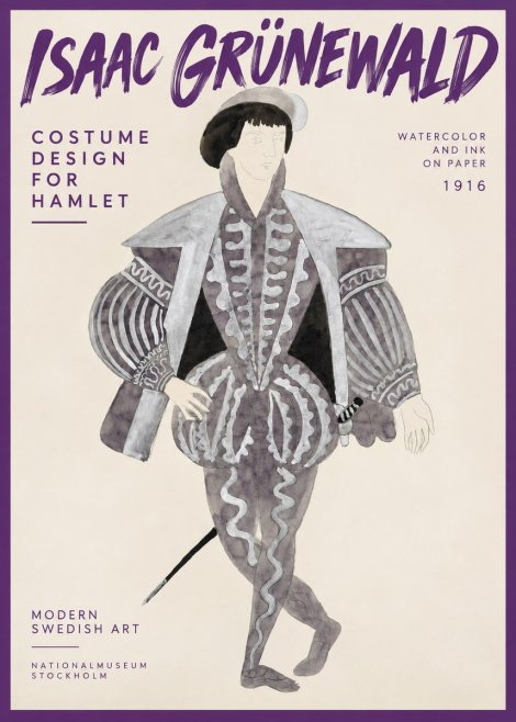 Isaac Grünewald Costume Design for Hamlet No2 - Juliste