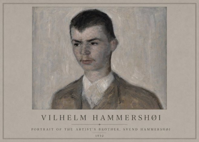 Vilhelm Hammershøi Portrait of the Artist's Brother, Svend Hammershøi No2 - Juliste