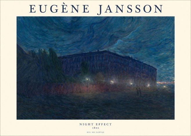 Eugène Jansson Night Effect No1 - Juliste