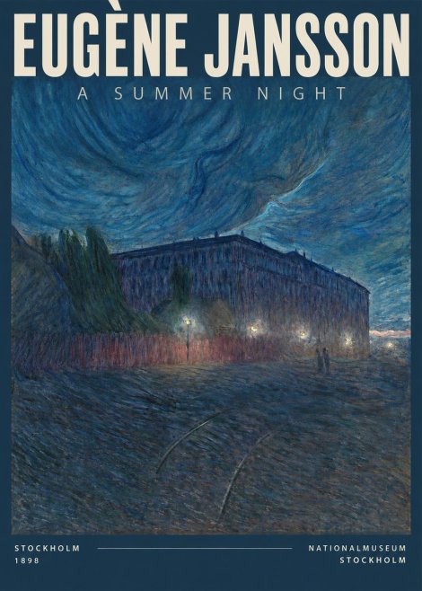 Eugène Jansson Night Effect No3 - Juliste