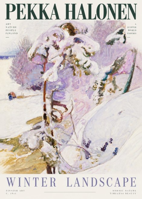 Pekka Halonen Winter Landscape No4 - Juliste