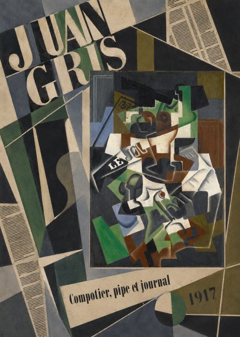 Juan Gris Compotier, Pipe Et Journal No5 - Juliste