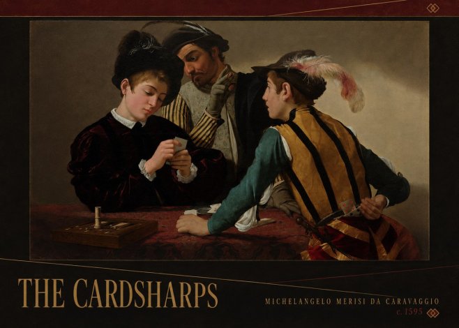 Michelangelo Merisi da Caravaggio The Cardsharps I No4 - Juliste