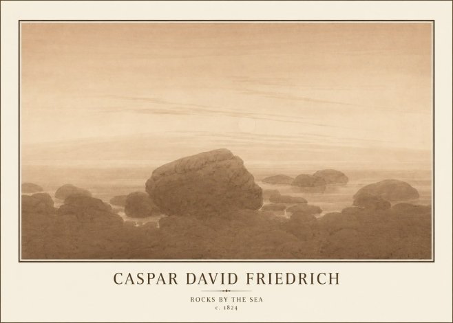 Caspar David Friedrich Rocks by the Sea No1 - Juliste