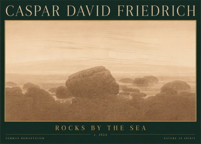 Caspar David Friedrich Rocks by the Sea No6 - Juliste