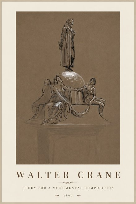 Walter Crane Study for a Monumental Composition No3 - Juliste