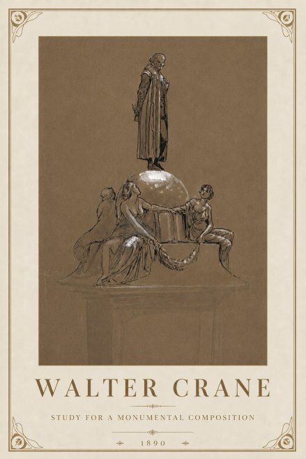 Walter Crane Study for a Monumental Composition No5 - Juliste