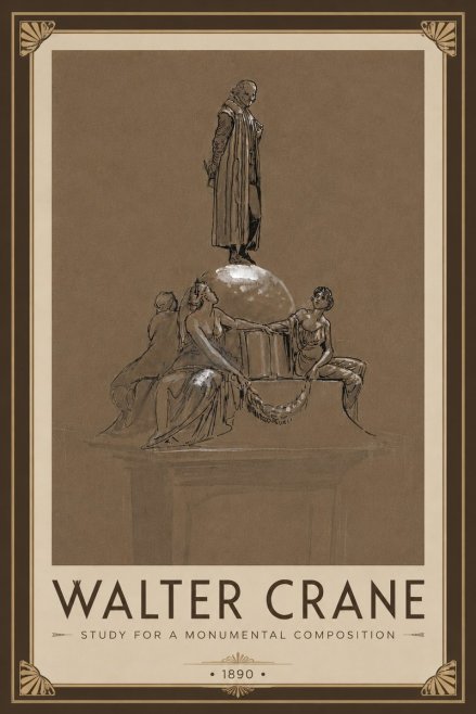 Walter Crane Study for a Monumental Composition No6 - Juliste