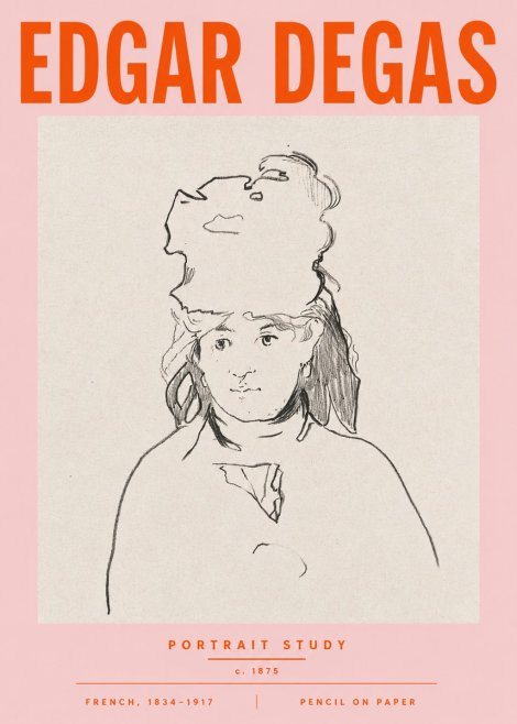 Edgar Degas Portrait Study No5 - Juliste