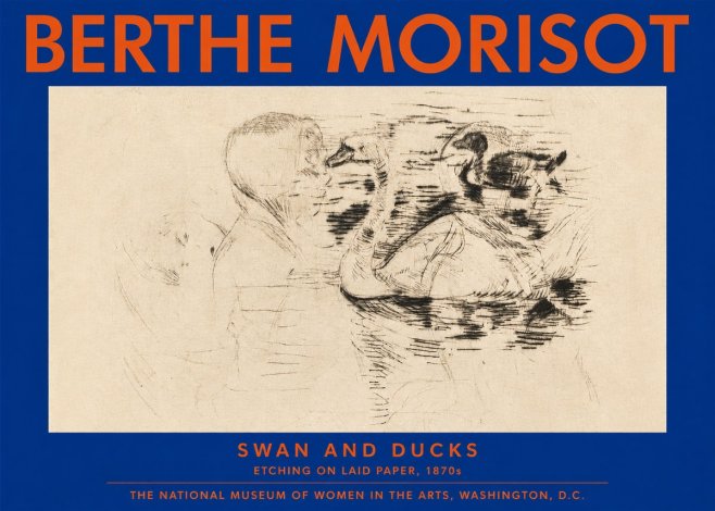 Berthe Morisot Swan and Ducks No3 - Juliste