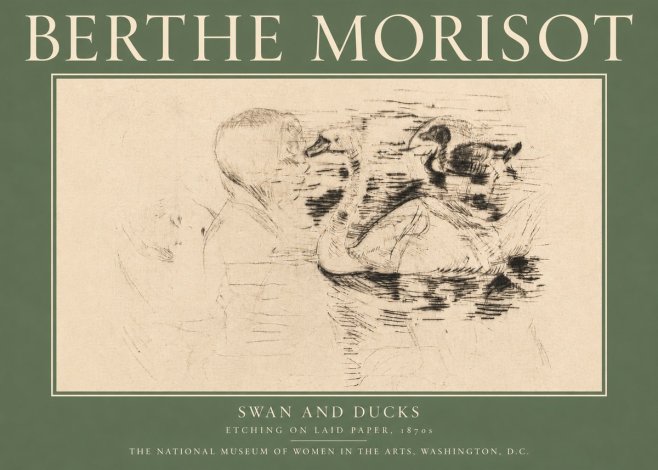 Berthe Morisot Swan and Ducks No5 - Juliste