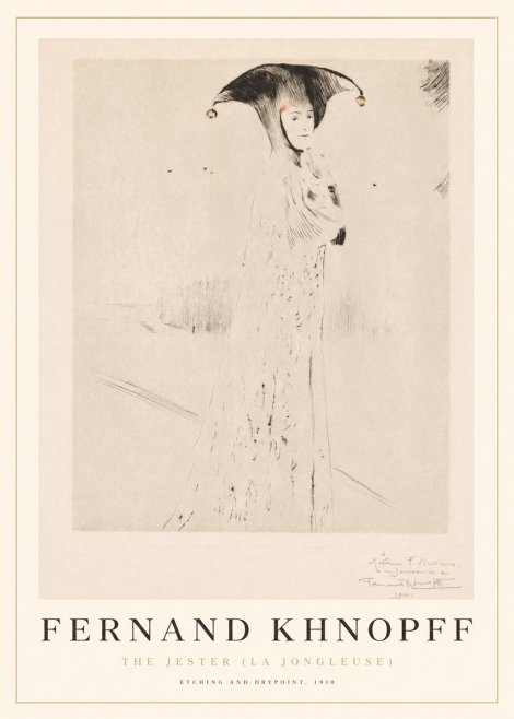 Fernand Khnopff The Jester (La Jongleuse) No1 - Juliste