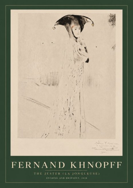 Fernand Khnopff The Jester (La Jongleuse) No3 - Juliste