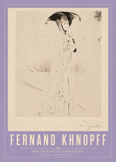 Fernand Khnopff The Jester (La Jongleuse) No4 - Juliste