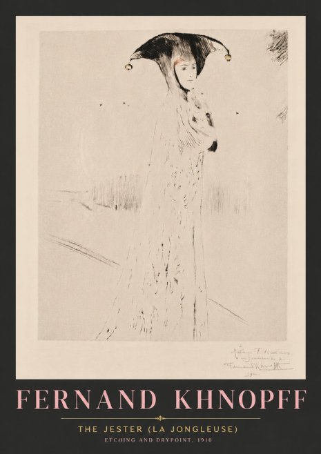 Fernand Khnopff The Jester (La Jongleuse) No6 - Juliste