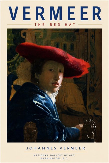 Vermeer The Red Hat No6 - Juliste