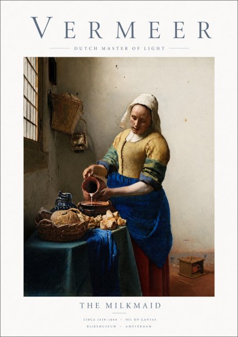 Vermeer The Milkmaid No3 - Juliste