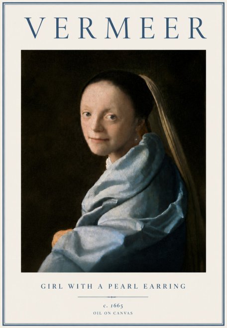 Vermeer Girl with a Pearl Earring I No5 - Juliste