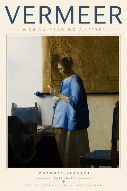 Vermeer Woman Reading a Letter No5 - Juliste