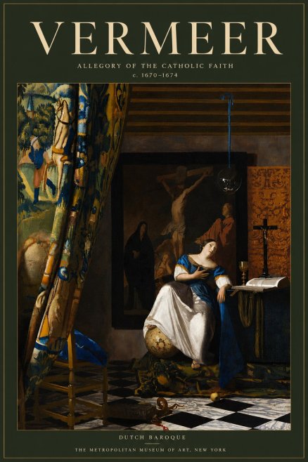 Vermeer Allegory of the Catholic Faith No6 - Juliste