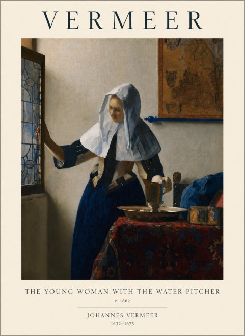 Vermeer The Young Woman with the Water Pitcher No1 - Juliste