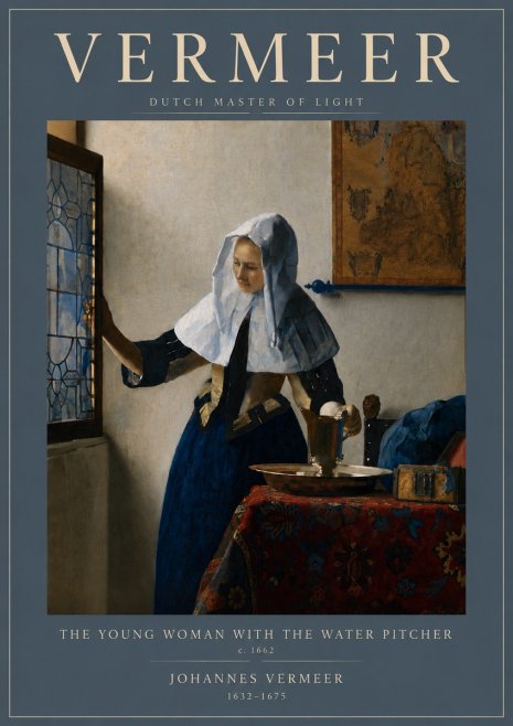 Vermeer The Young Woman with the Water Pitcher No5 - Juliste