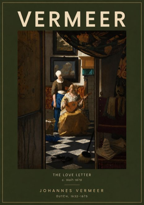 Vermeer The Love Letter No5 - Juliste
