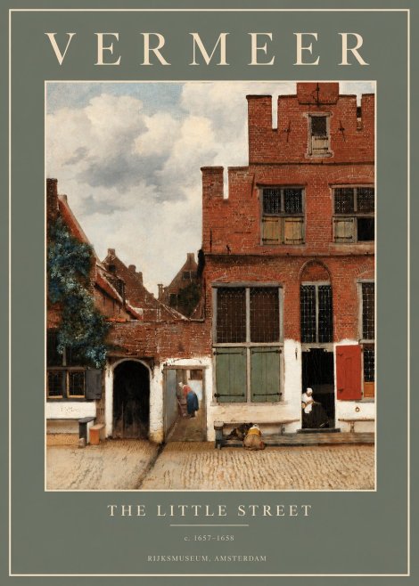 Vermeer The Little Street No2 - Juliste
