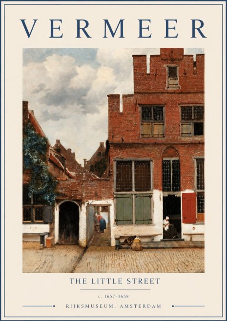 Vermeer The Little Street No3 - Juliste