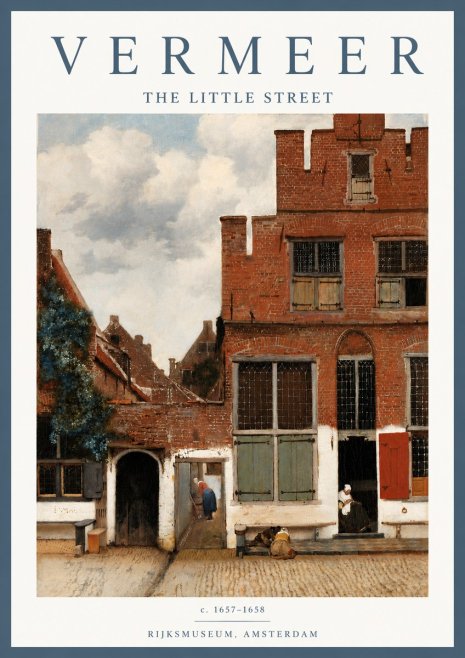 Vermeer The Little Street No6 - Juliste
