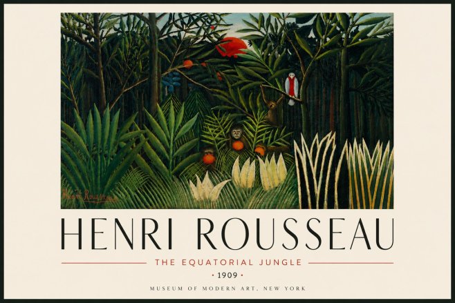 Rousseau The Equatorial Jungle I No5 - Juliste