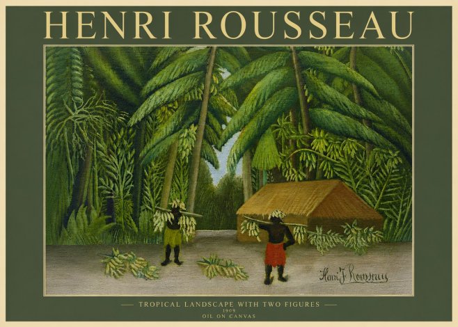 Rousseau Tropical Landscape with Two Figures No5 - Juliste