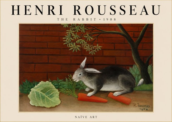 Rousseau The Rabbit No3 - Juliste