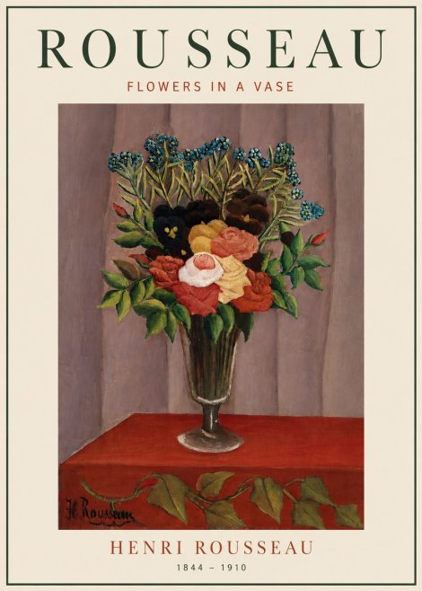 Rousseau Flowers in a Vase No4 - Juliste