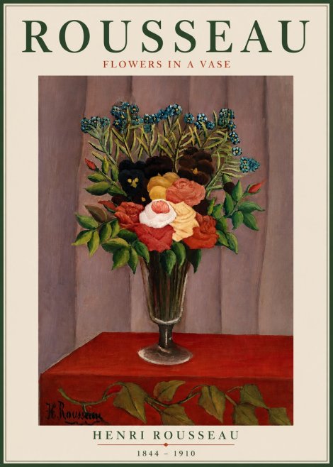Rousseau Flowers in a Vase No6 - Juliste