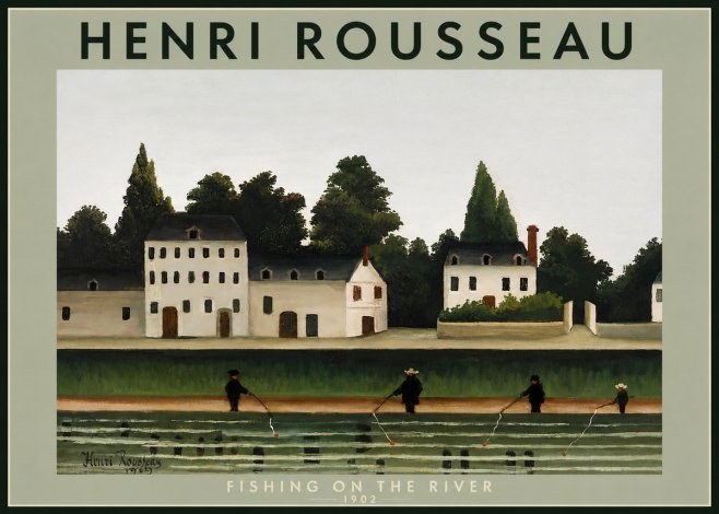 Rousseau Fishing on the River No4 - Juliste