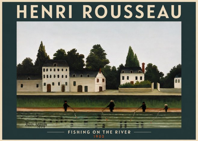 Rousseau Fishing on the River No5 - Juliste