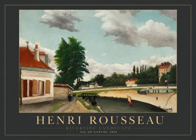 Rousseau Riverside Landscape No2 - Juliste