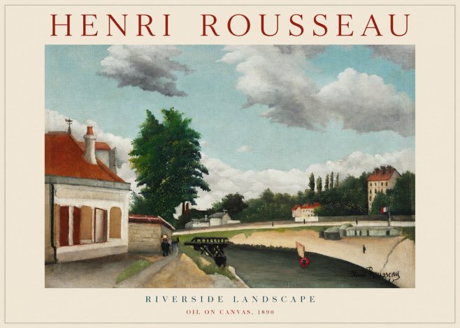 Rousseau Riverside Landscape No3 - Juliste