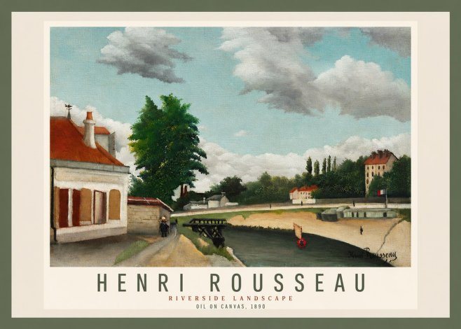 Rousseau Riverside Landscape No4 - Juliste