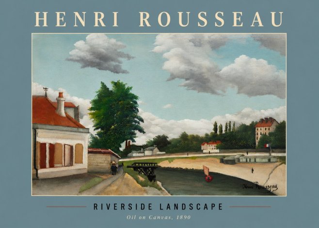 Rousseau Riverside Landscape No6 - Juliste