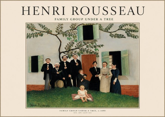 Rousseau Family Group Under a Tree No1 - Juliste