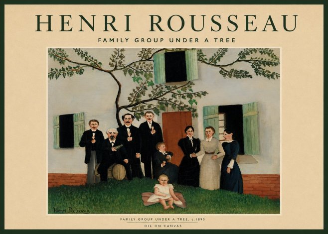 Rousseau Family Group Under a Tree No2 - Juliste