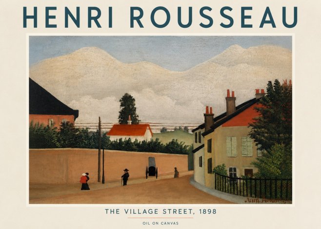Rousseau The Village Street No3 - Juliste