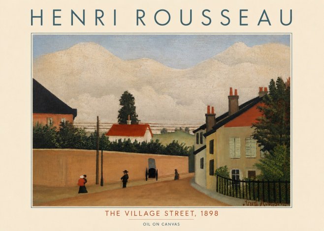 Rousseau The Village Street No5 - Juliste