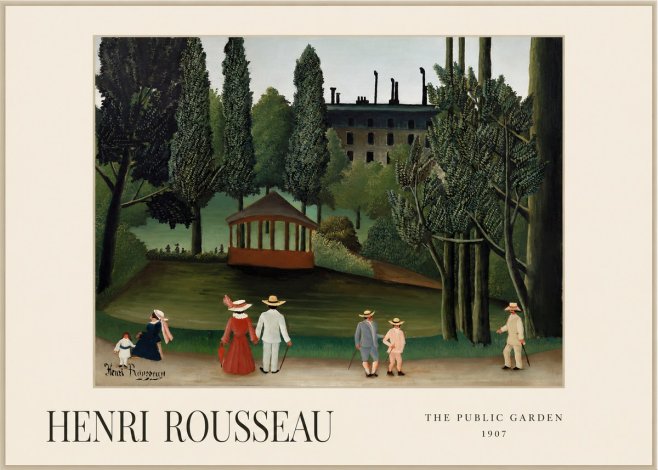 Rousseau The Public Garden No1 - Juliste