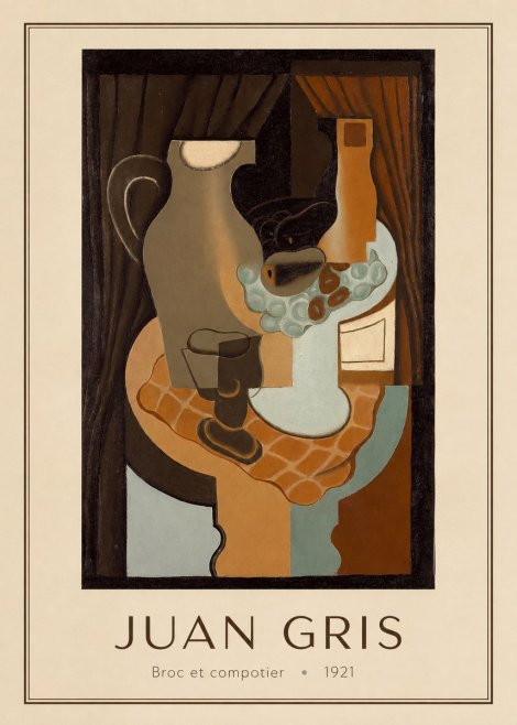 Juan Gris Broc Et Compotier No3 - Juliste